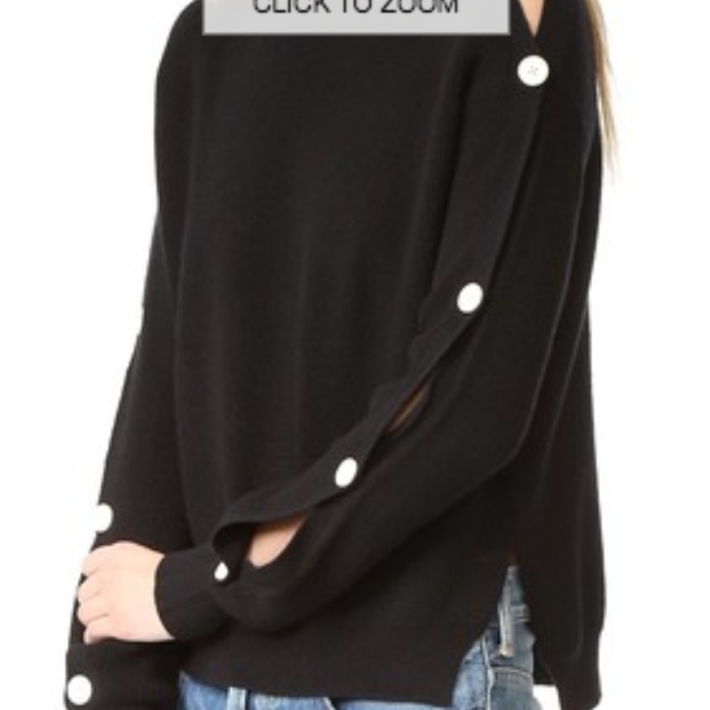 NWT Helmet Lang Cold Cashmere Blend button Sweater